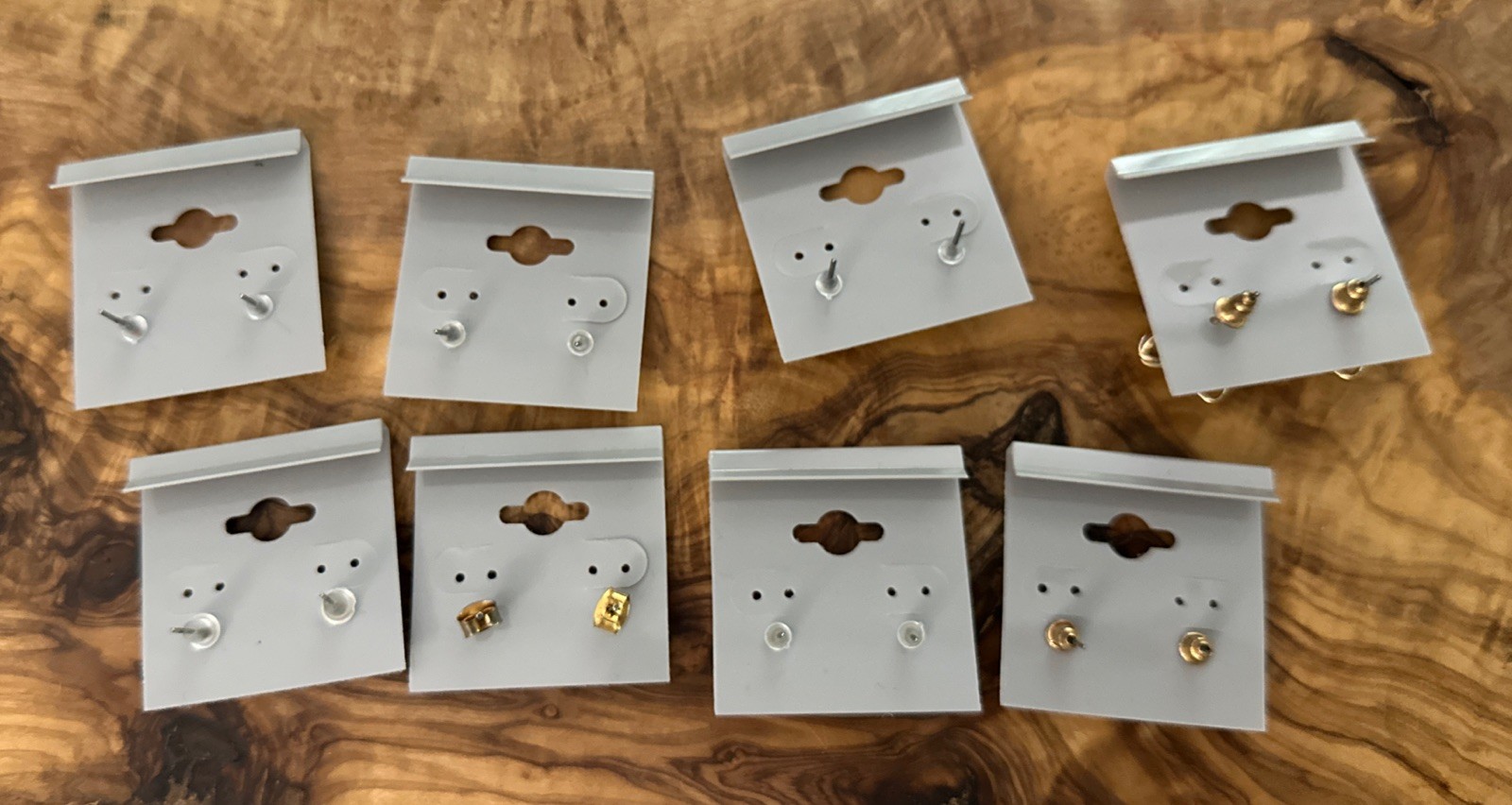 Lot Of 8 Pairs Flower Stud Earrings Mixed Variety Gorgeous!