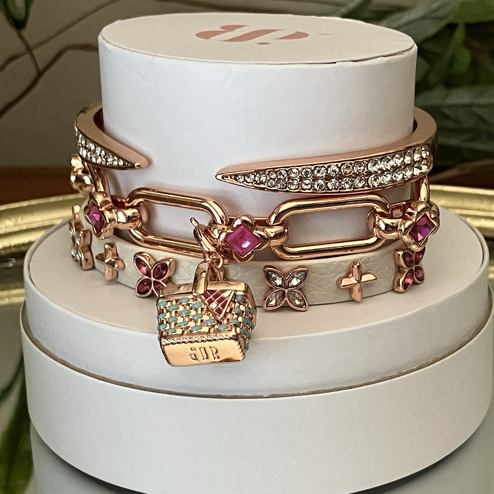 Bomb Party 2026 Summer Stack Market Fresh Remix Charm Bracelet Rose Gold ST40395