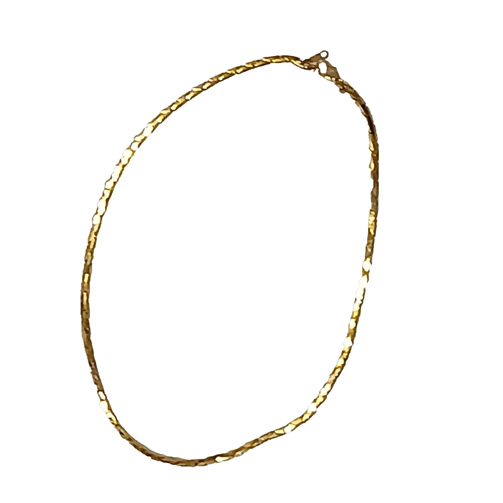 gold tone necklace Unisex Brand New (Good Condition) (Used)
