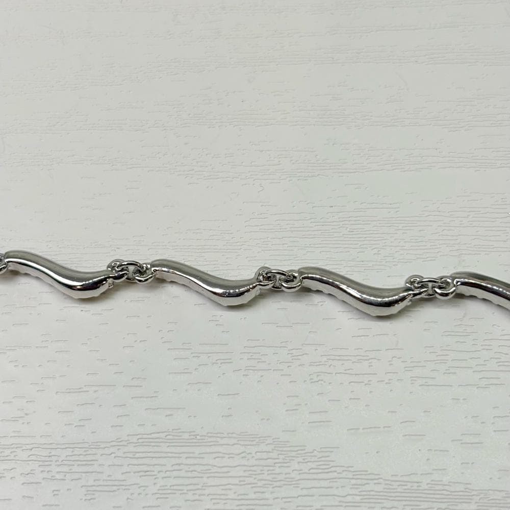 Swarovski Wave Crystal Bracelet Silver Used Not Specified