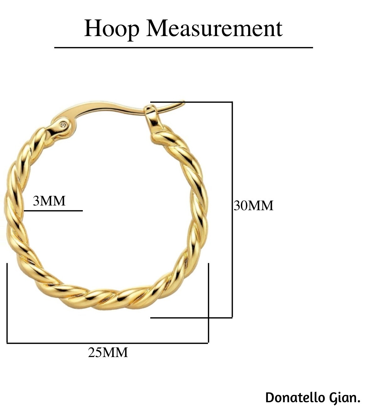 14K Yellow Gold Plated Twisted Braided Hoop Earrings Dangle Earrings For Women