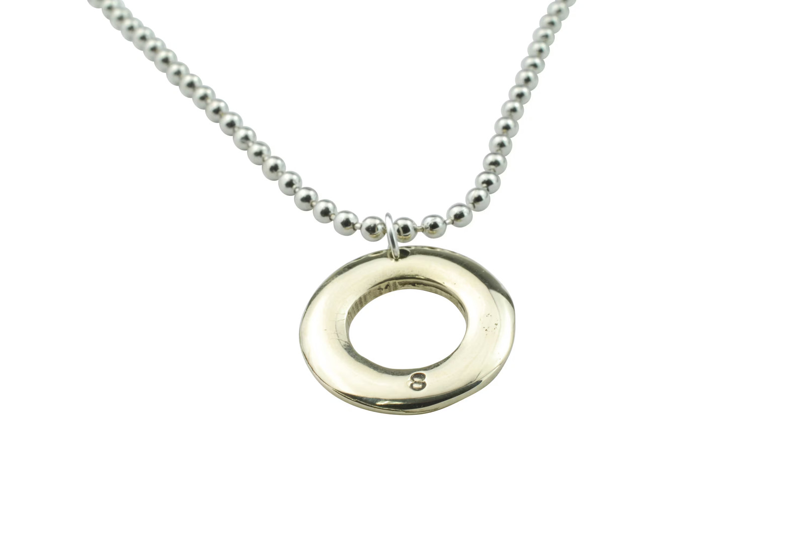 8th Anniversary Bronze Pendant Mens Hoop Gift UK