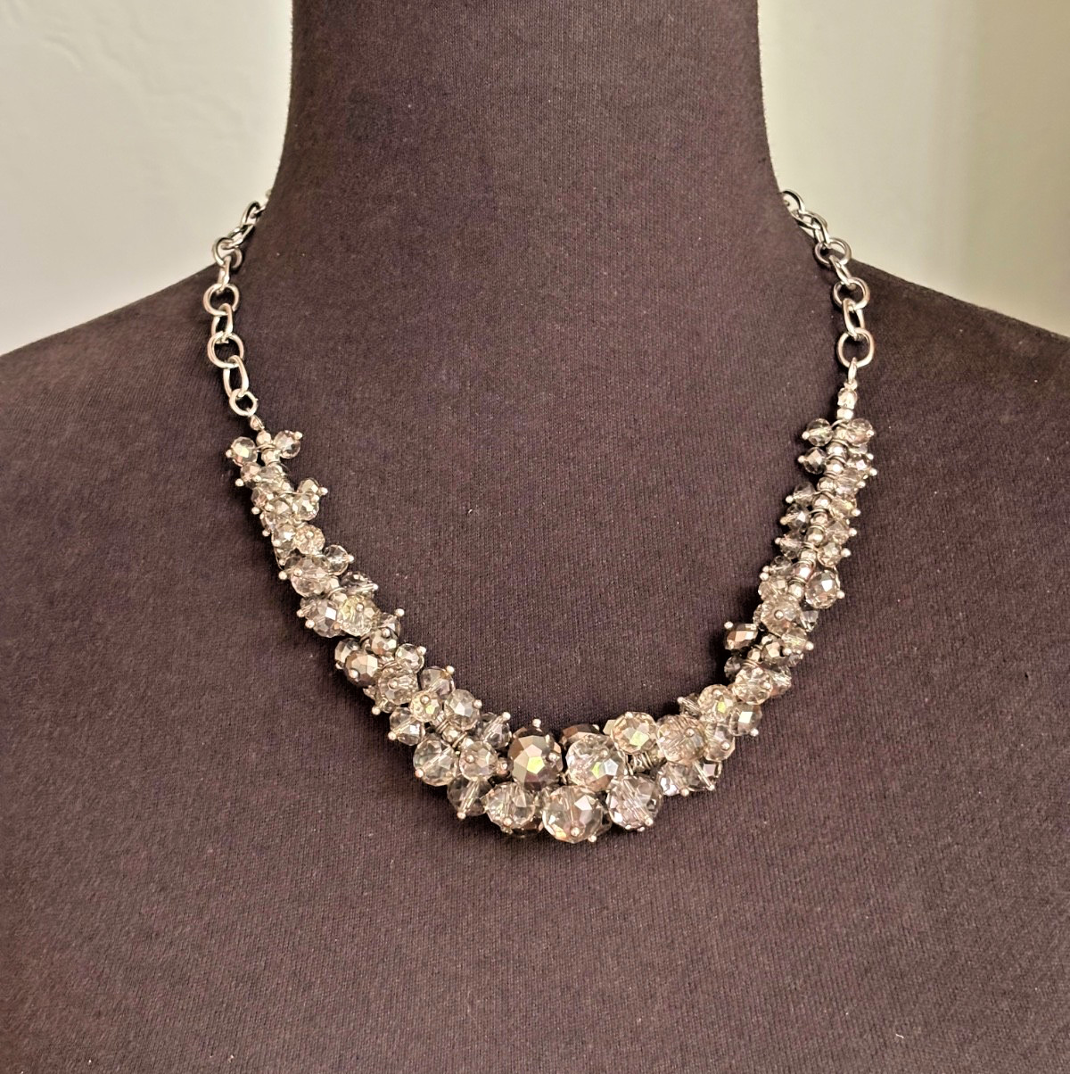 Simply Vera Faux Crystal Beaded Statement Necklace Vera Wang 20″