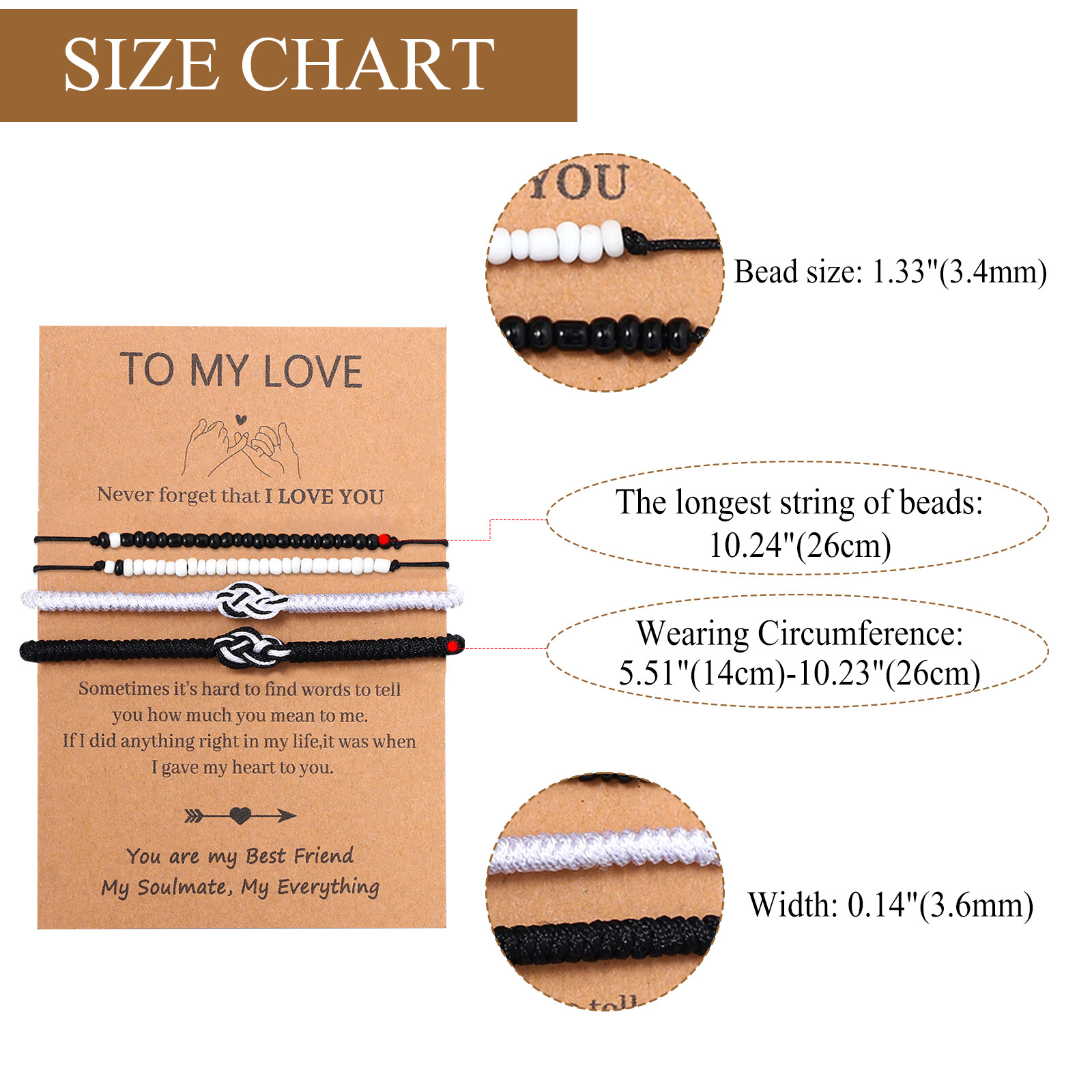 4Pcs His Hers Infinity Love Promise Matching Braided Rope Bracelets Couple Gifts