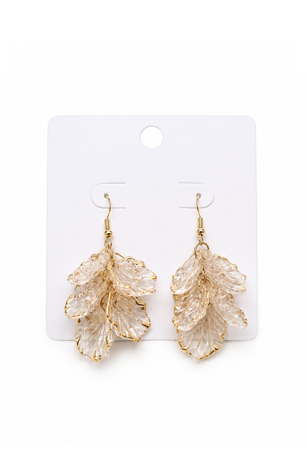 Leaf Dangle Earrings Women, Golden-Tone Botanical Earrings, Nature Jewelry, Gift
