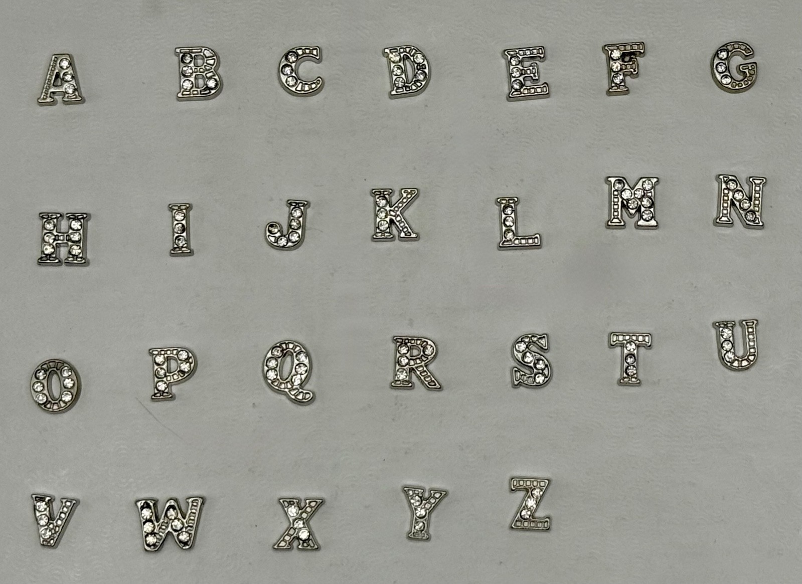 Rhinestone Letter & Number Floating Charms For Origami Owl Memory Locket