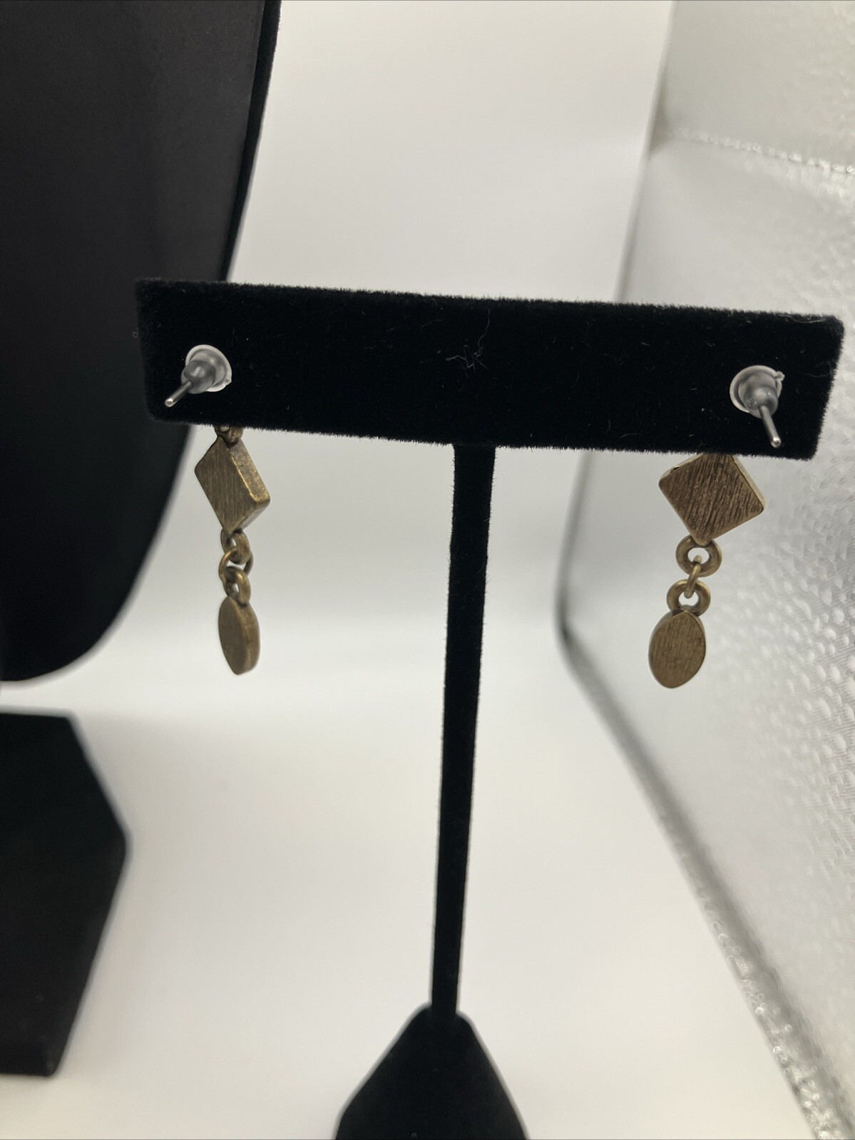 Brass Tone Necklace And Earring Set