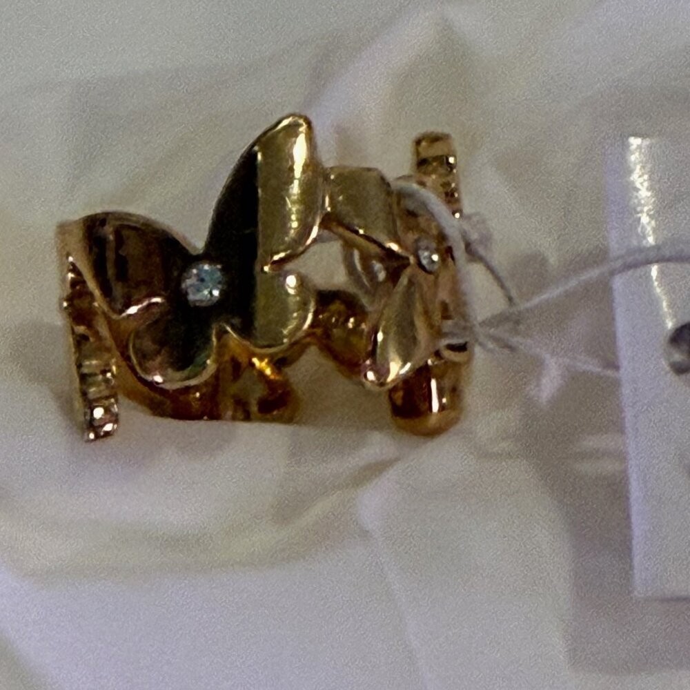 kate spade new york All Flutter Butterfly Ring Size 6 Gold NWT