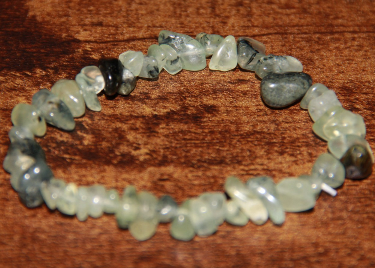 Dark & Light Grey Gemstone Chip Bead Stretch Bracelet Tumbled Natural Stones New