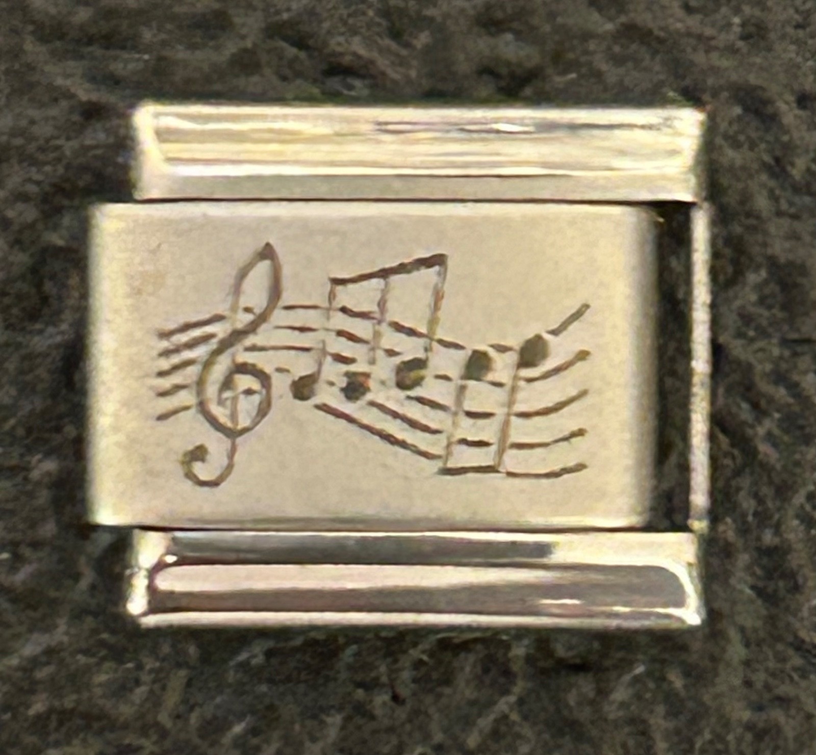 MUSIC NOTES ITALIAN CHARM BRACELET LINK 9MM STAINLESS STEEL NEW