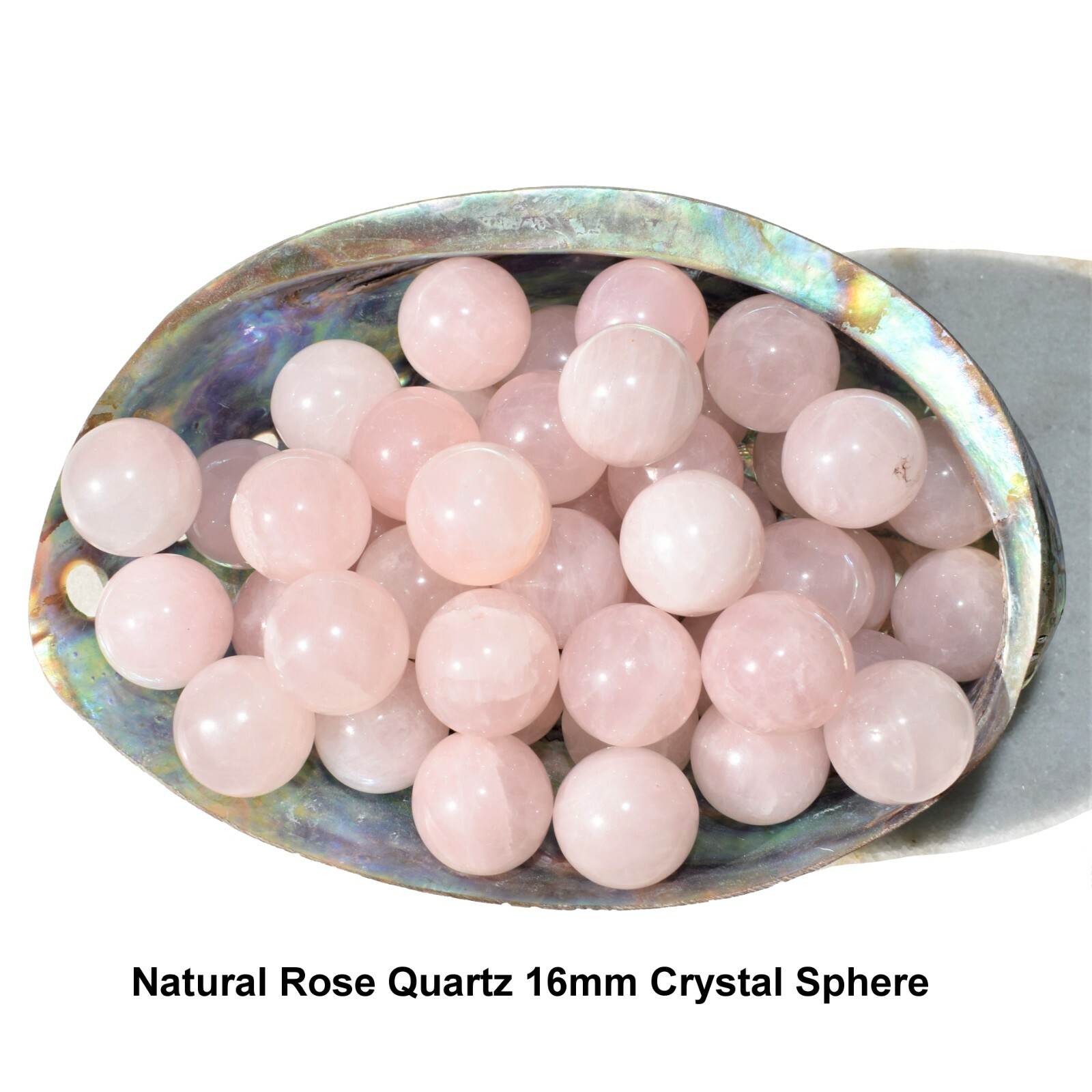 CHARGED Rose Quartz Crystal 16mm Sphere Pendant + 20″ Stainless Steel Chain