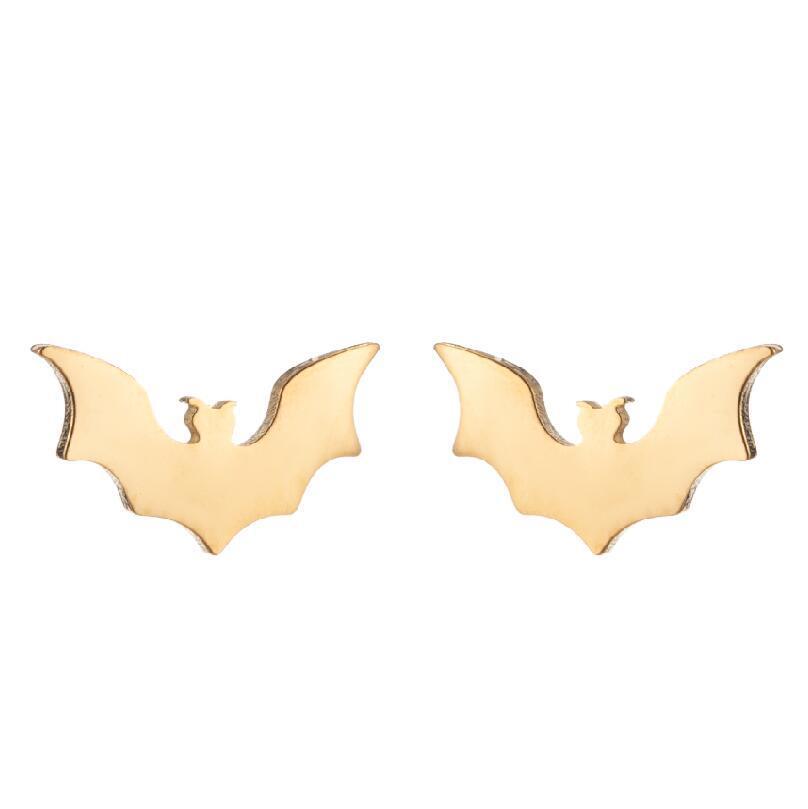2pairs stainless steel Halloween Bat earrings, 4 colors Wholesale FJS103-388