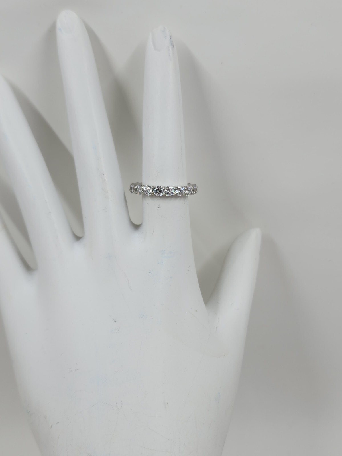 Diamonique 100-Facet Cubic Zirconia Eternity Band Sterling Silver