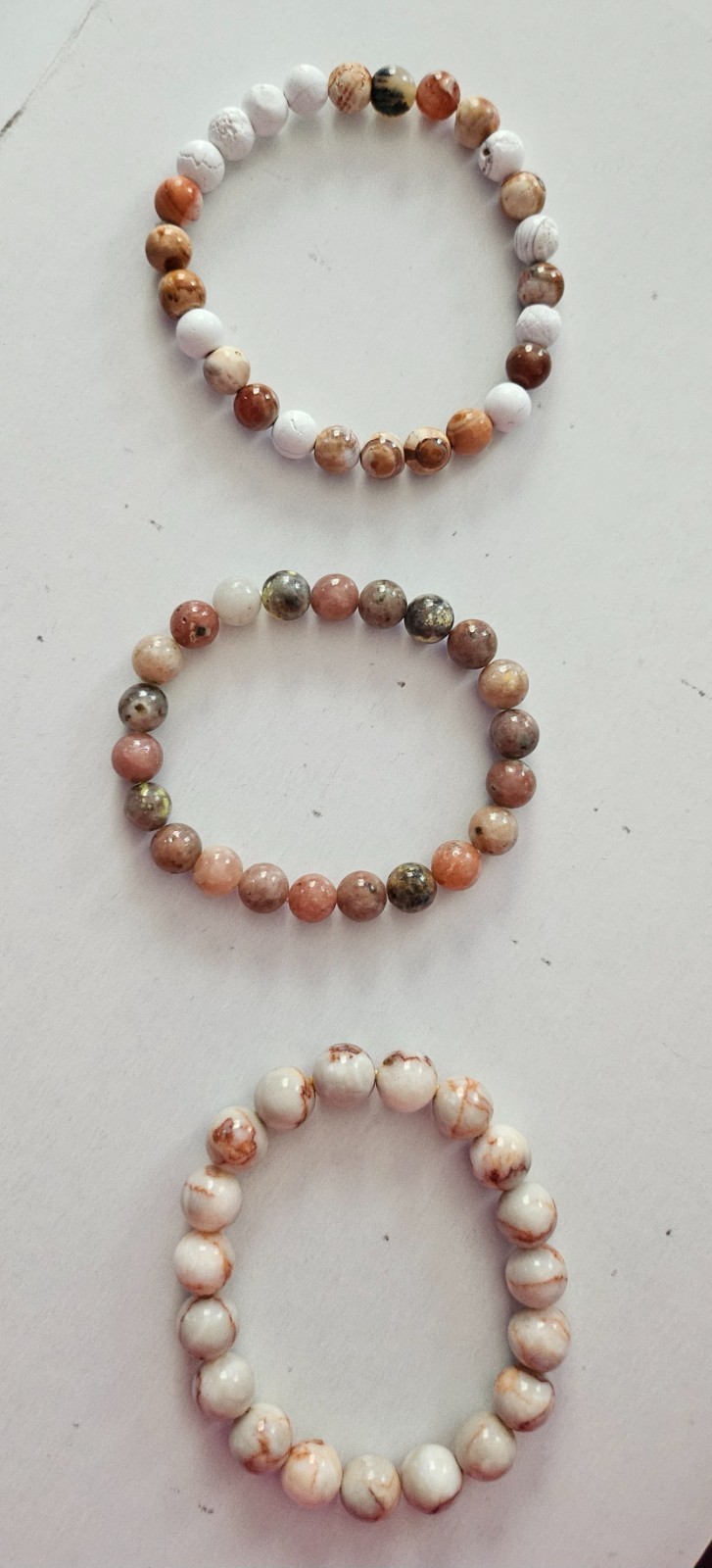 Natural crystal stone bead bracelets