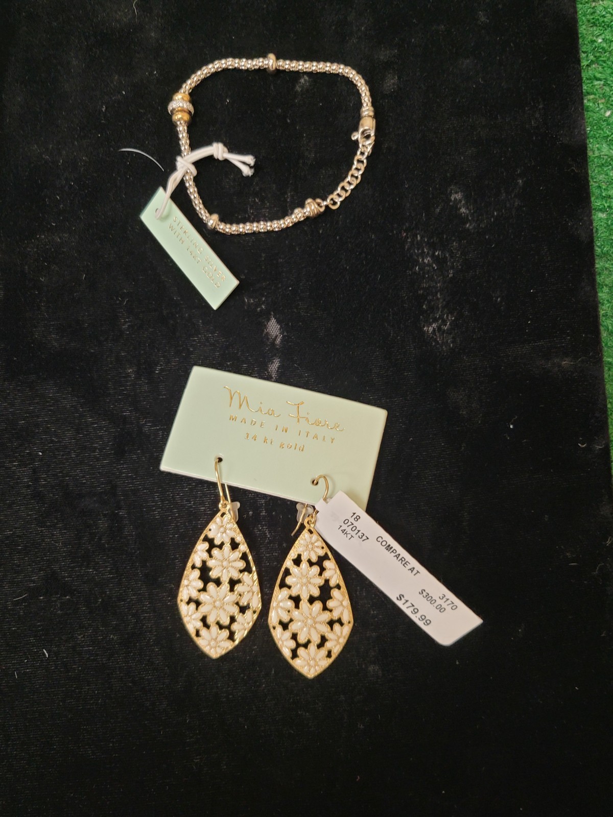 Mia Fiore made in Italy 14kt Earrings and Bracelet Lot- NWT (BFEB-06-103)