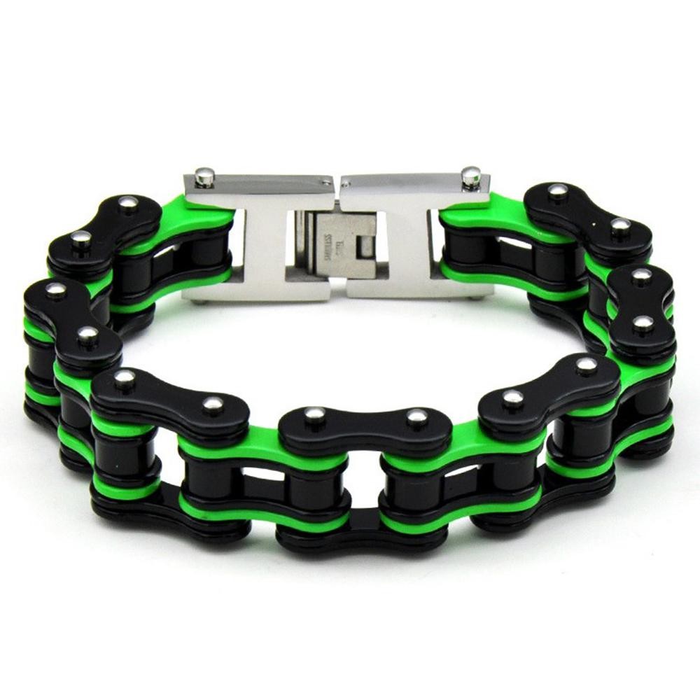 Mens Bracelets Biaker Motorcycle Chain Link Bracelet Punk Stainless Steel Gift