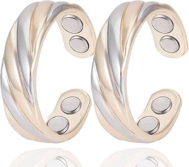 Copper Rings for Women, 2.3inch Tricolor Gold Pure Copper Applicable Suit Ring,