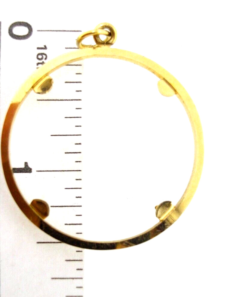 Pendant Charm Anson US HALF DOLLAR Coin Frame Holder Goldtone Shiny Squared Edge