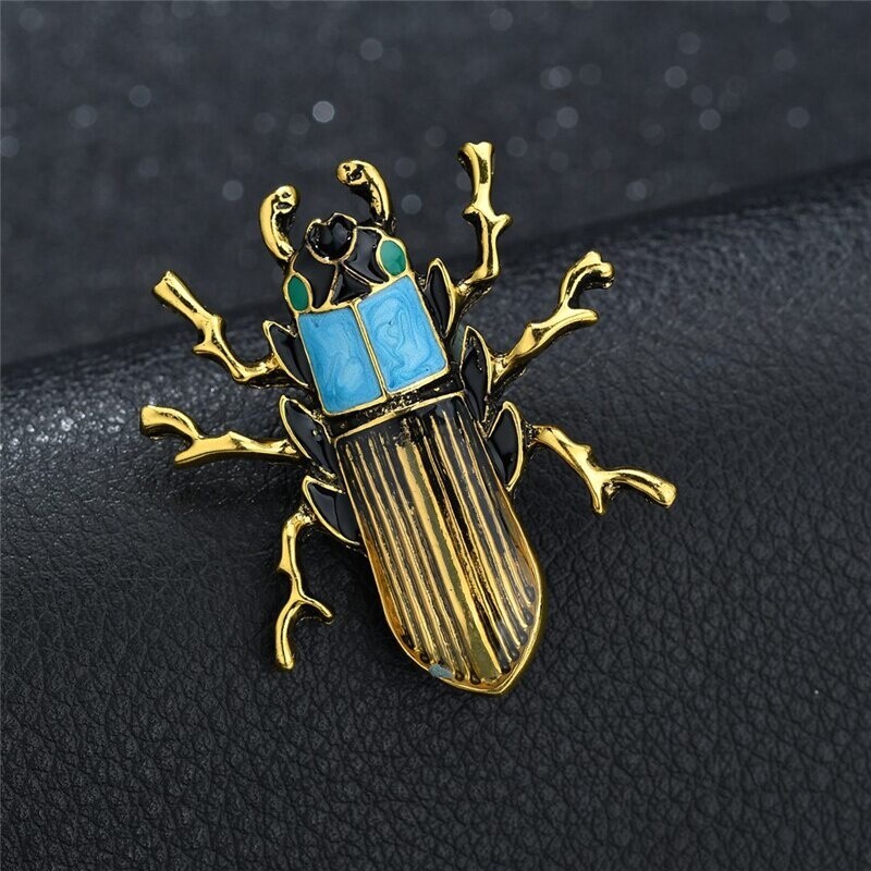 Fun Simulation Beetle Metal Brooch Woman Clothing Pin Insect Alloy Brooches Gift