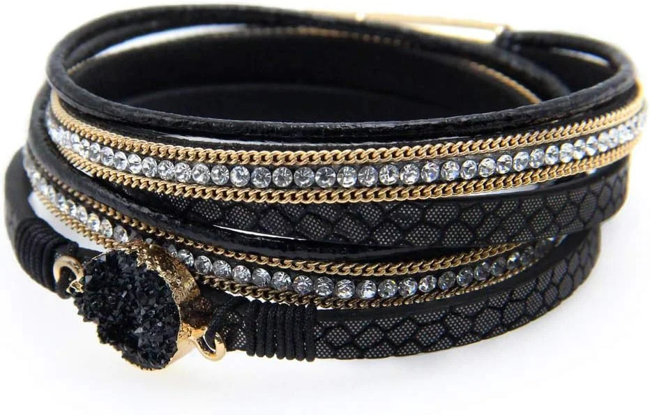 Fesciory Leather Wrap Bracelets for Women, Boho Western Layered Jewelry | Layere