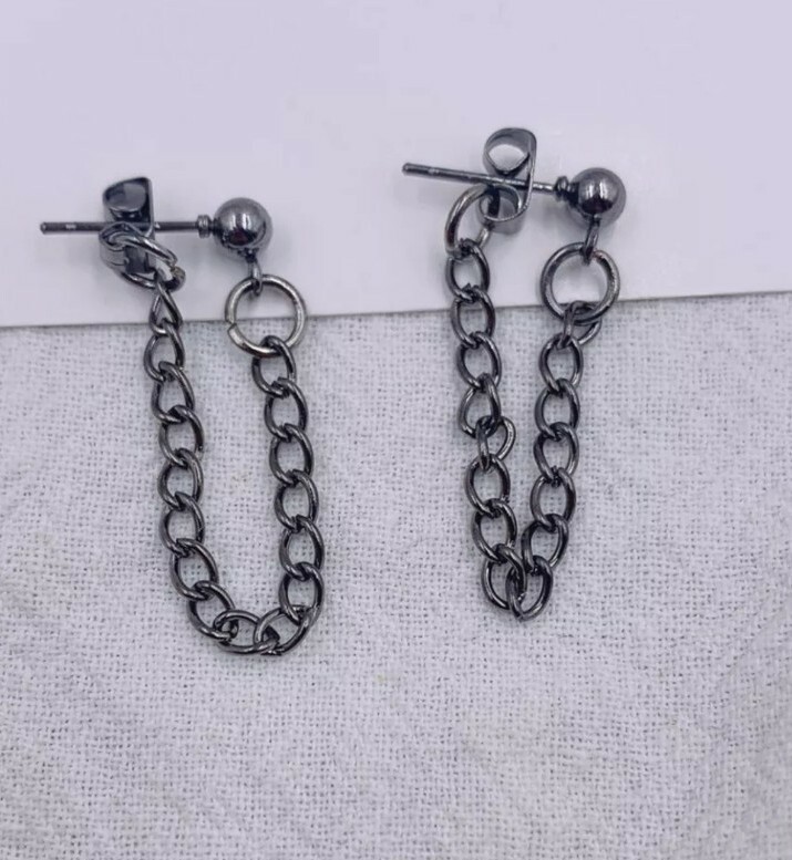 fashion Simple punk chain earrings for Women Korean Minimalist Earrings Jewelry