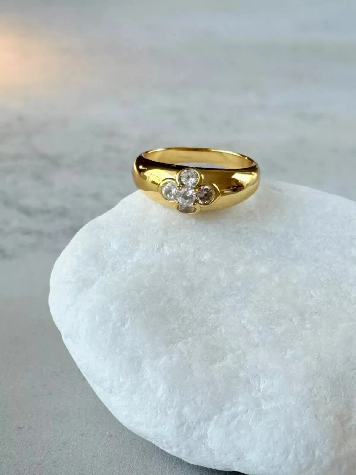 2Ct Round Cut Simulated Diamond Unisex Engagement Ring 14K Yellow Gold Plated