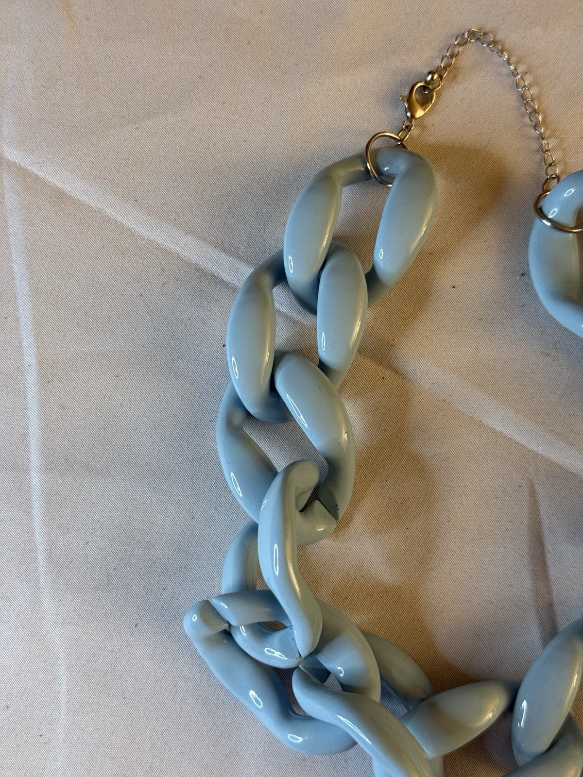 Blue Chunky Link Chain Necklace