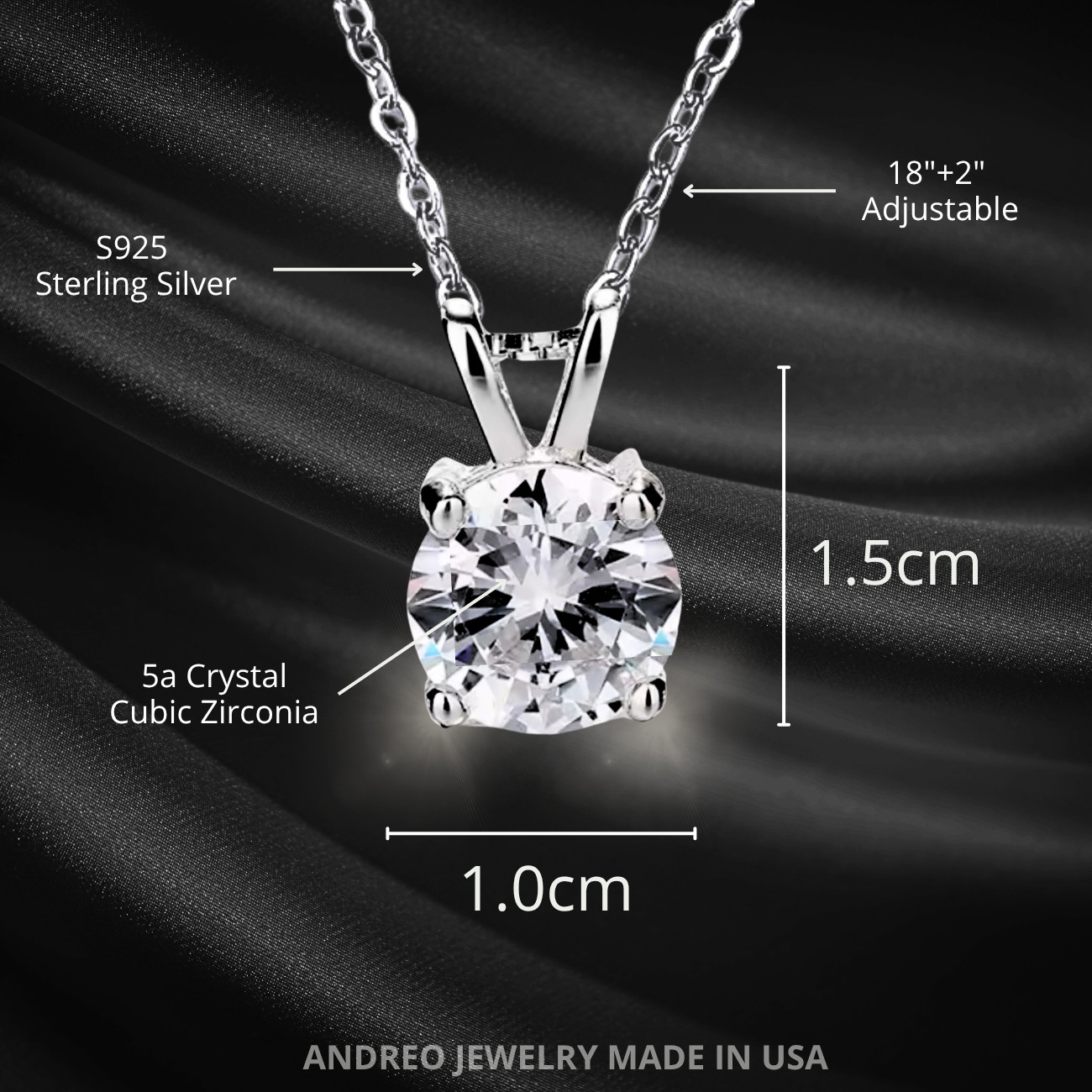 Solitaire Soulmate CUSTOM Romantic Love Necklace Girlfriend Birthday Gifts