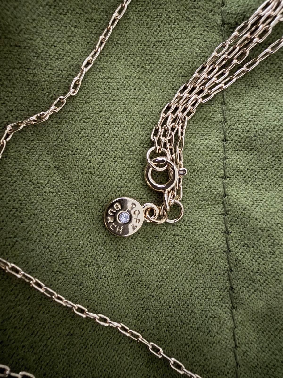 Tory Burch Gold Double Strand Logo And Faux Pearl Pendants Necklace