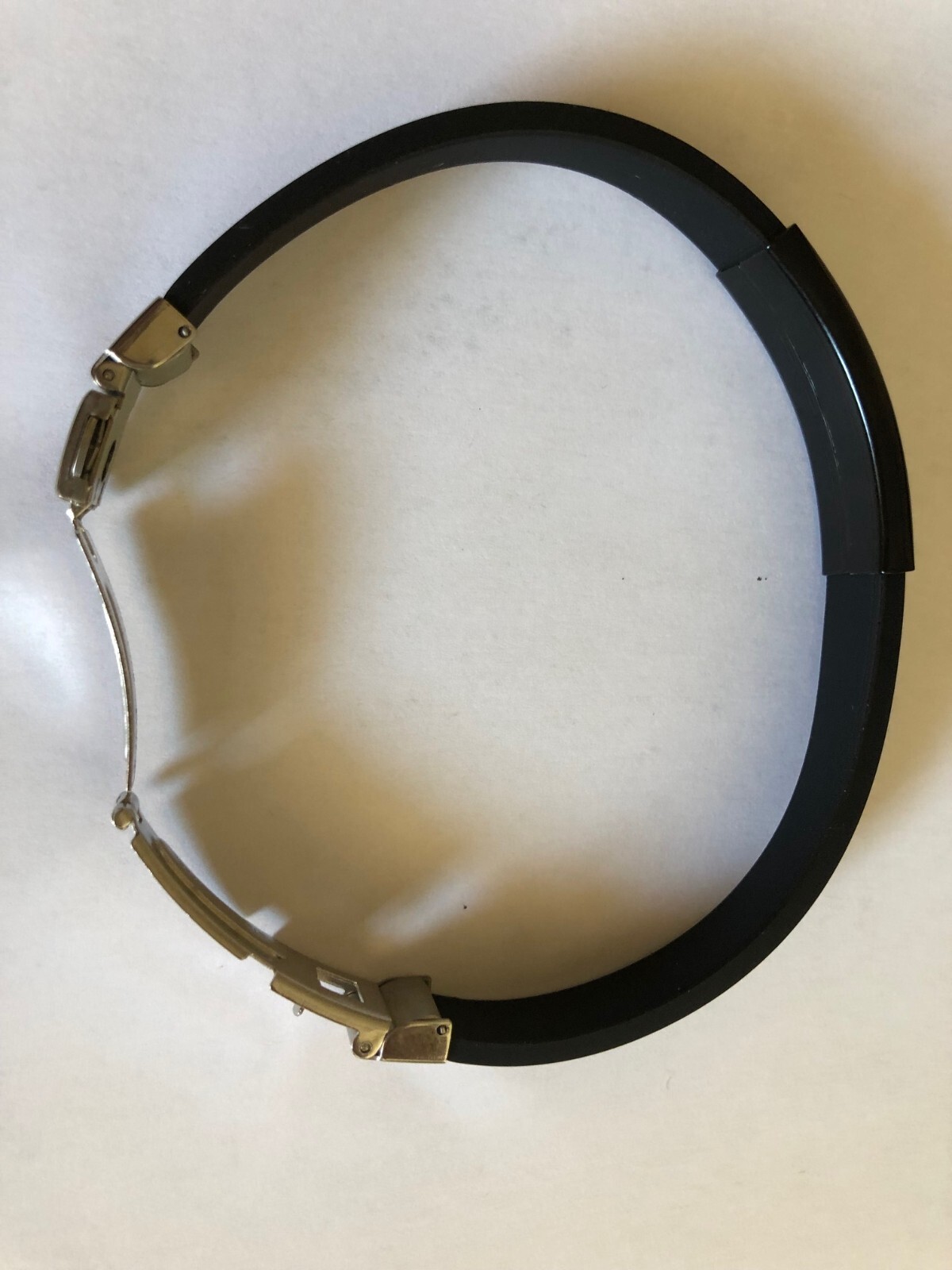 Cross Stainless Steel Wrist Strap Black Silicone Bracelet – Unisex P12