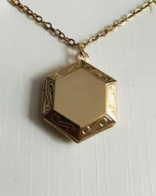 1pc Hexagon Photo Frame Pendant Cute Charms Floating Locket Picture