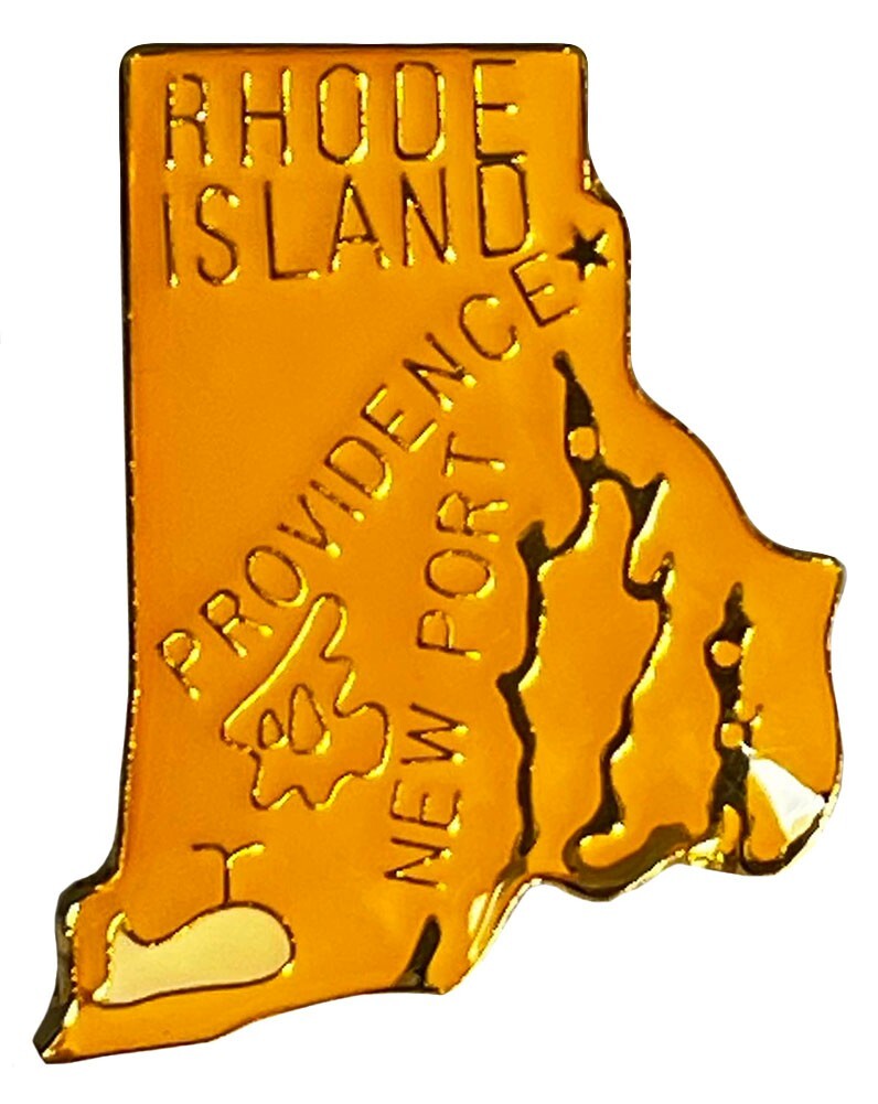 Wholesale Lot of 3 Rhode Island Enamel State Map Hat Cap Lapel Pin (ACE – 640)