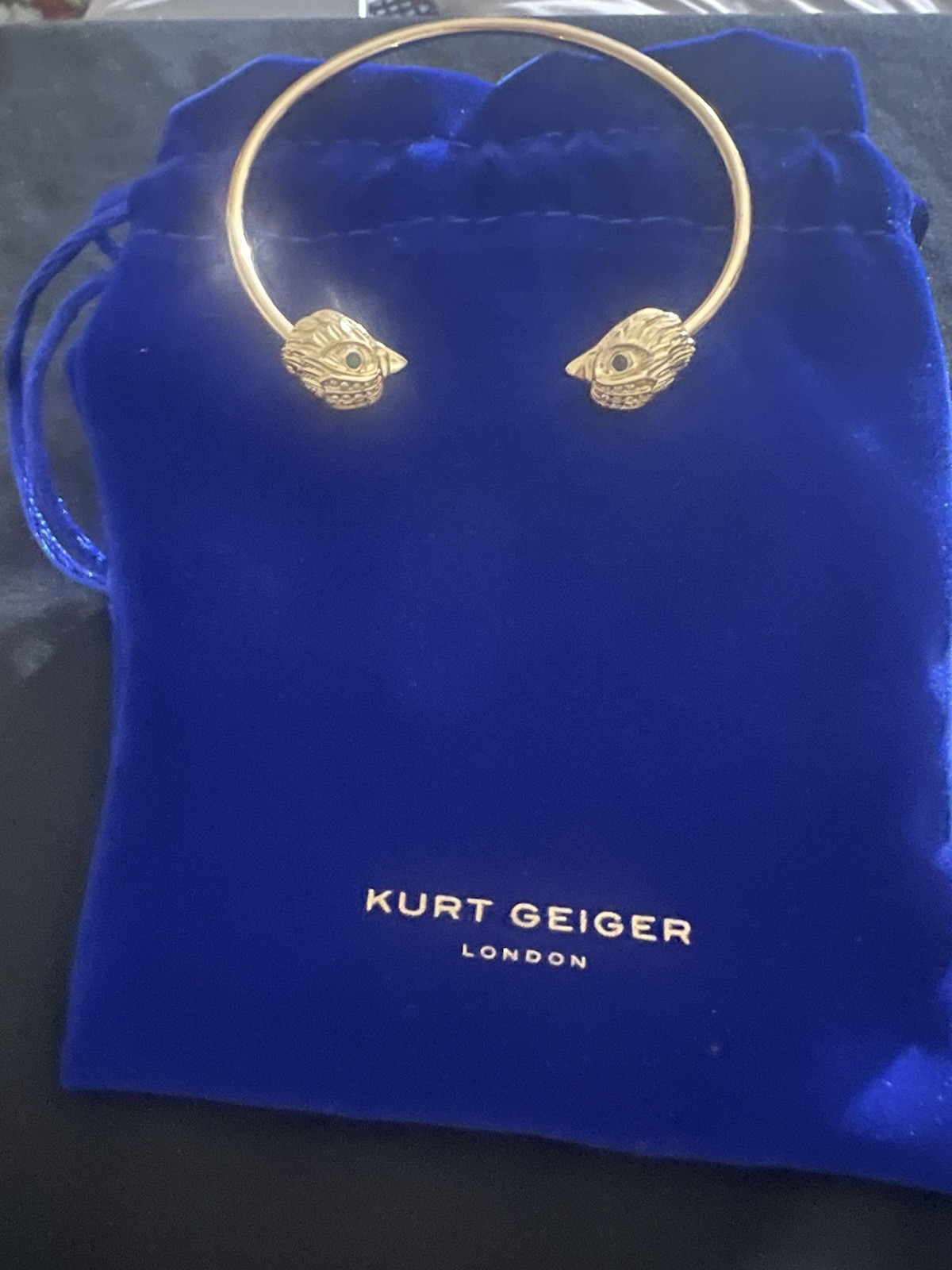 Kirt Geiger Bracelet Cuff With Eagle Head Detail Gold One Size Fits All