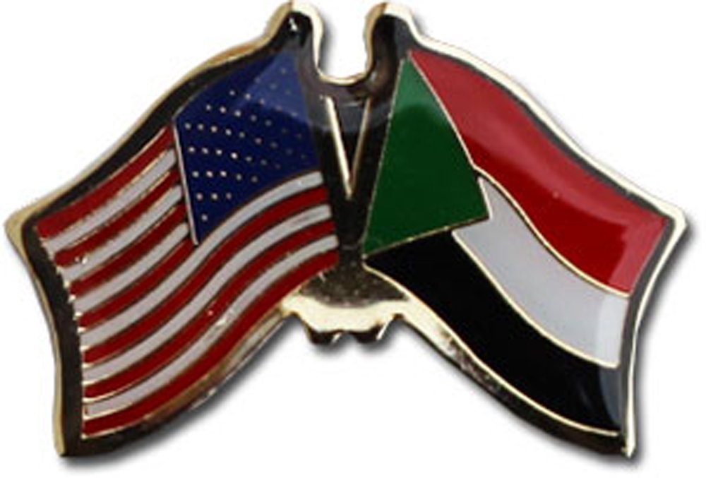 Wholesale Pack of 6 USA American Sudan Friendship Flag Bike Hat Cap lapel Pin