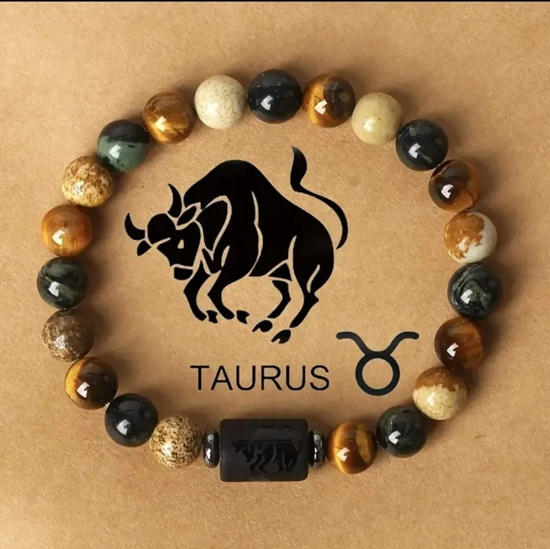 Zodiac Sign Bracelet – Handmade Triple Protection – 12 Constellations Gift