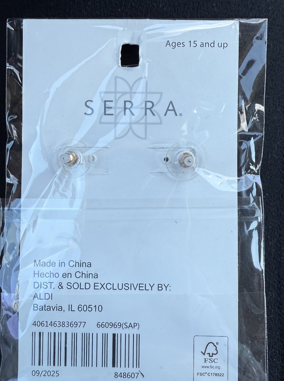 Serra Touch Down Dangle Earrings Black & Gold Nickle Free Football Jewelry
