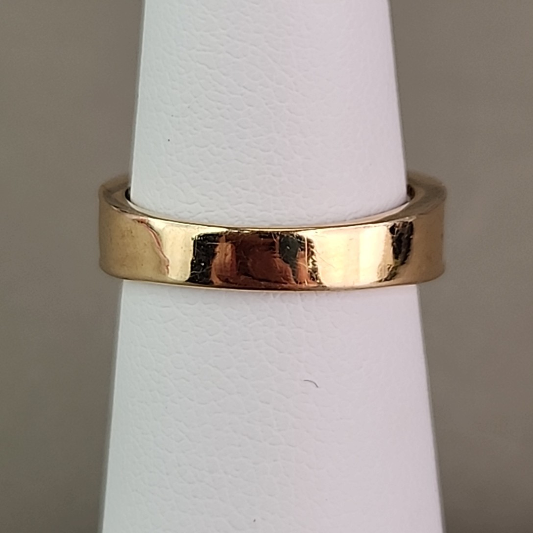 Rhinestone Baguette Ring Clear Gold Tone Small 5
