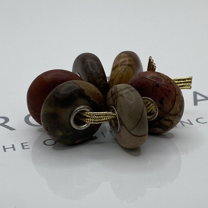 Trollbeads Limited Edition Picasso Jasper Kit Matte Finish 6 Beads