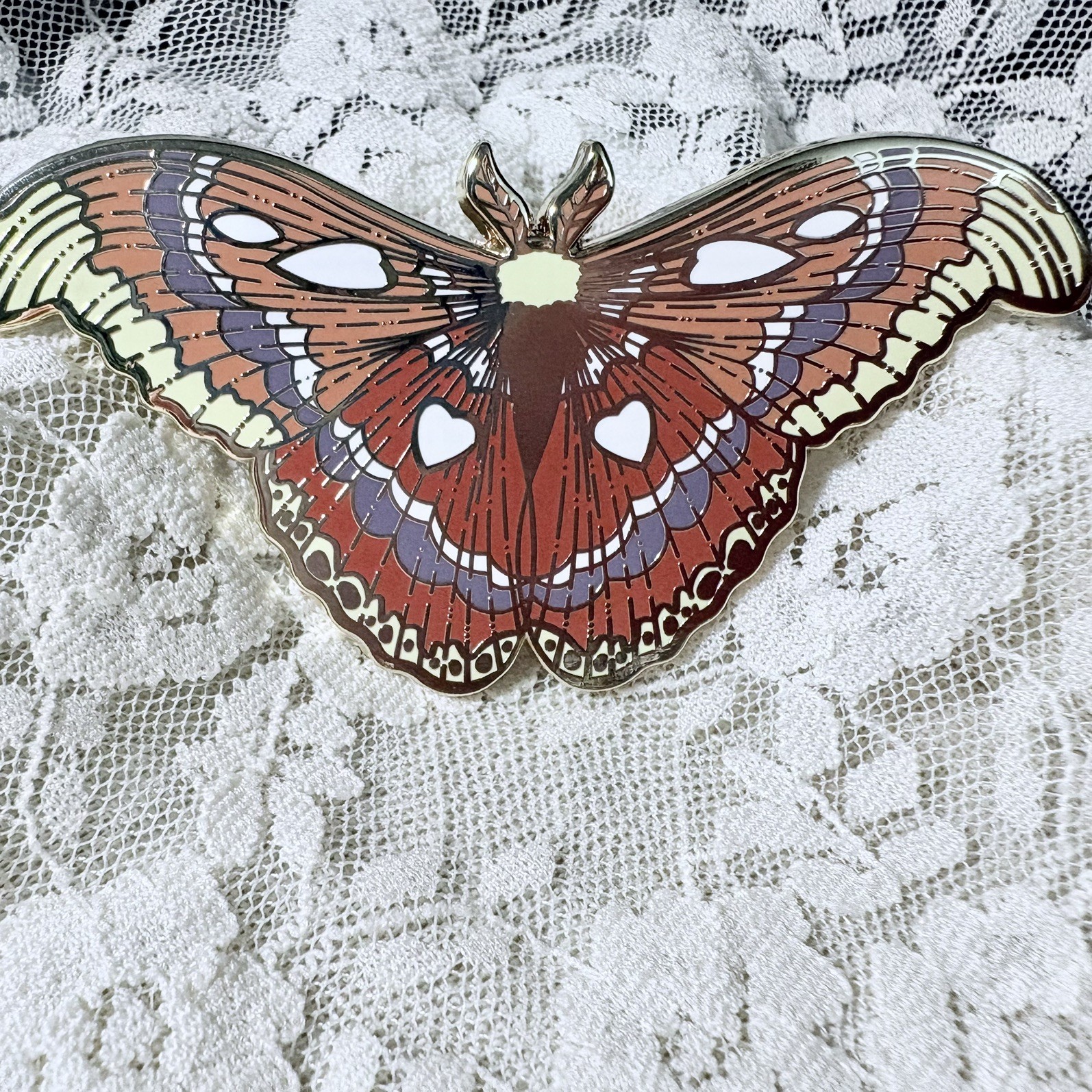 Atlas Moth Enamel Pin | Attacus atlas |Pin Collector Gift