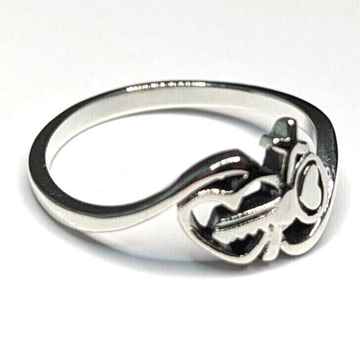 Sterling Silver Key to My Heart Purity Cross Ring Size 5 to 10 NEW