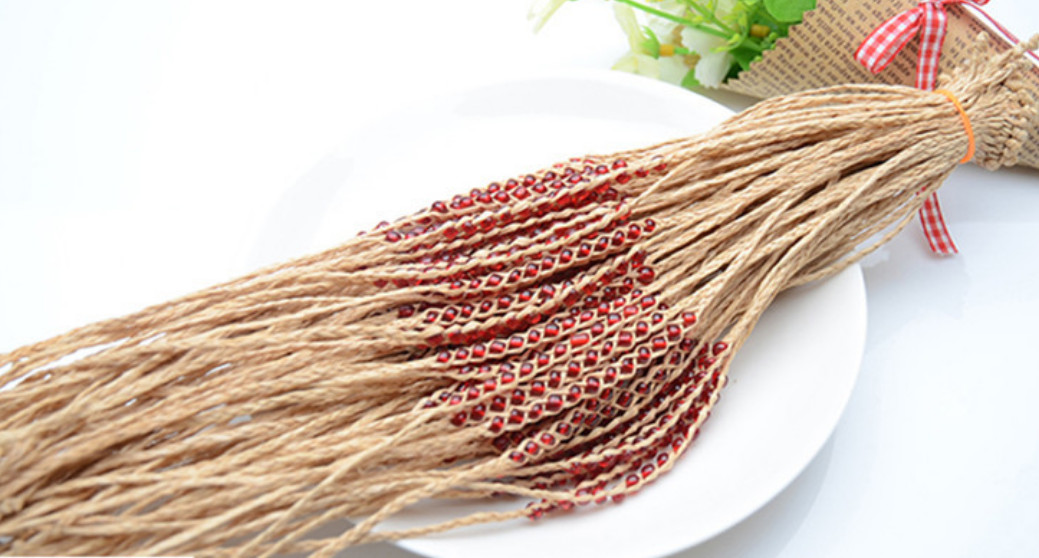 20PCS Friendship Raffia Wish Glass Beaded Bracelets Adjustable Braided Handmade