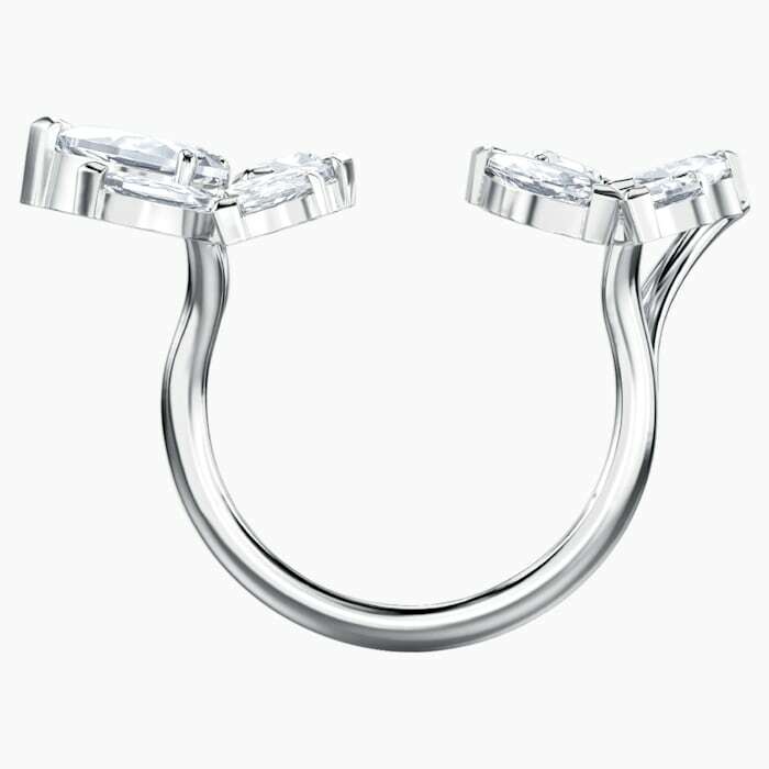 Swarovski Open Ring Louison, Size 6.75, Clear Crystals, 5372962, New In Box
