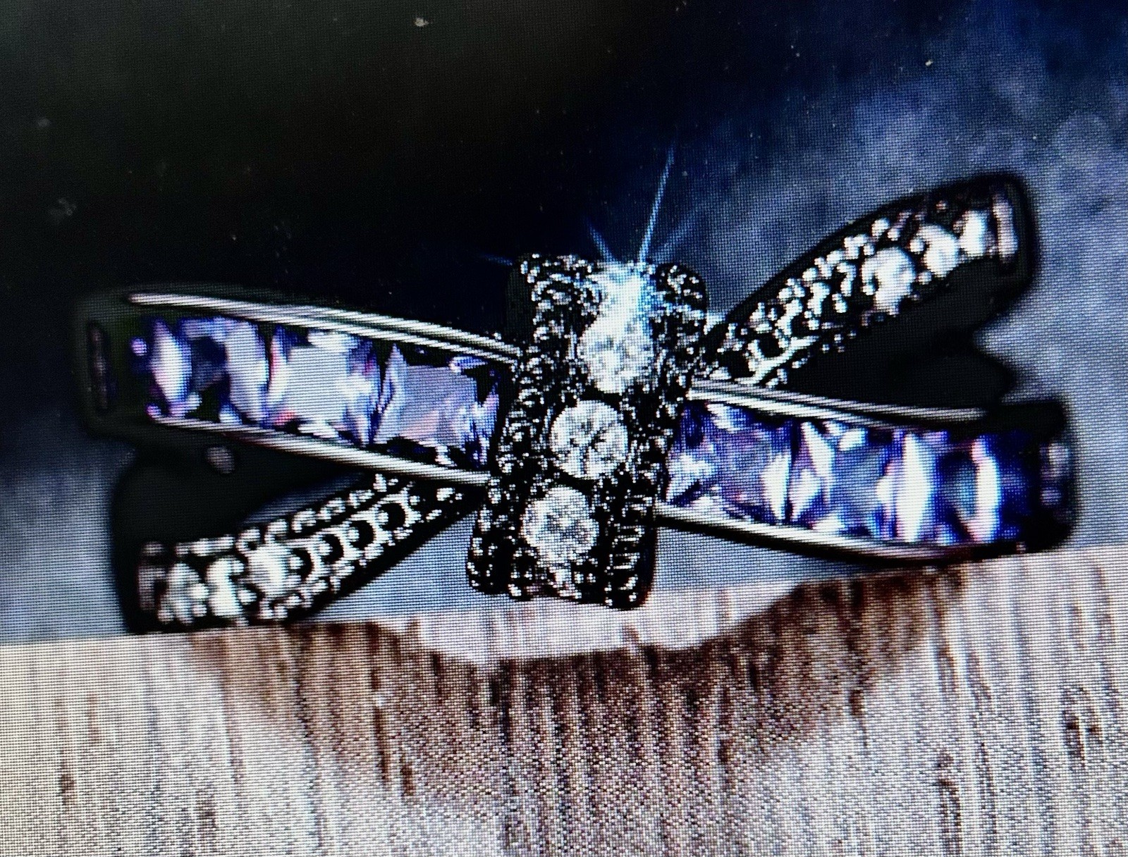 Beautiful 925 Sterling Silver Ring ( Stamped )Cubic Zirconia Sz 6 in Gift Box