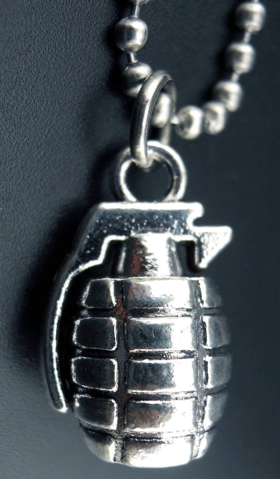 Hand Grenade Necklace Pineapple Pendant Stainless Ball Chain New MK 2 Weapon
