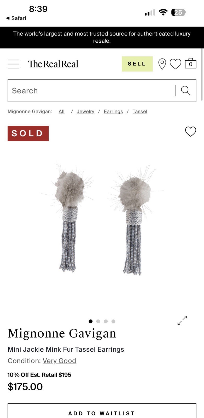 Mignonne Gavigan Statement earrings “Jackie” FUR Pom-Pom Pierced Earrings