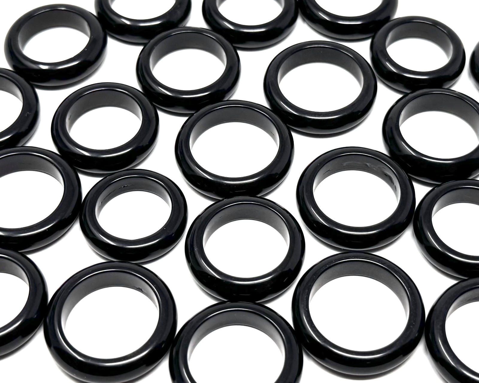Black Obsidian Ring, Obsidian Gemstone Crystal Jewelry – Choose Size