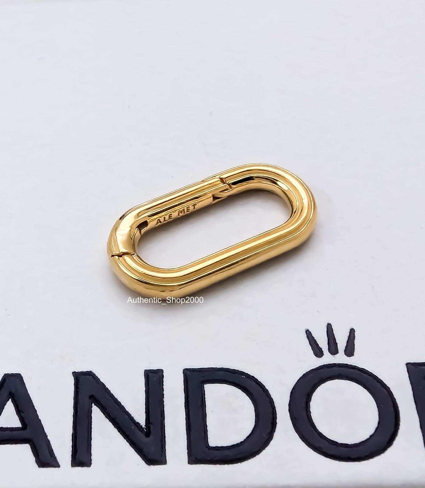 New 100% Authentic PANDORA ME Rectangular Openable Link Gold Charm 763033C00