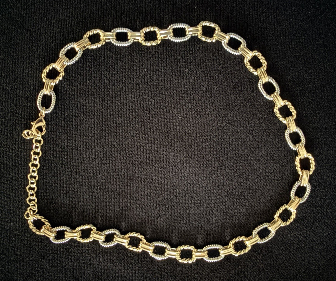 New Yellow & White Gold-Filled 18-20″ Adjustable Rounded Link Necklace