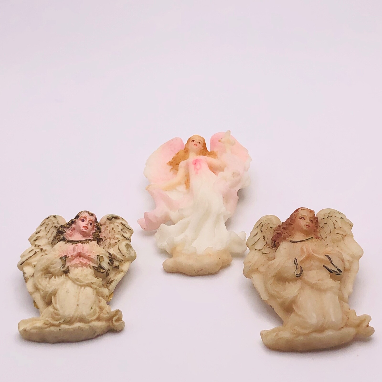 Lot of 3 Seraphim Classics 1990s Roman Inc Christmas Angel Brooches Pin L81