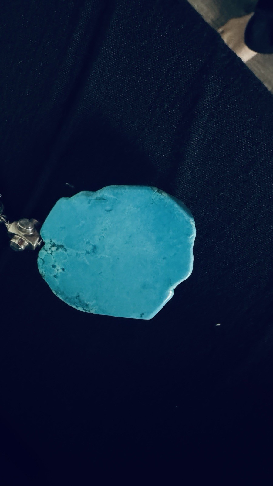 Southwestern Carved Turquoise Butterfly Pendant Necklace Heishi Bead Statement